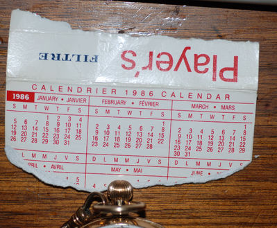 back side of note
This is the backside of the note that mom gave to me. Note the calander year
